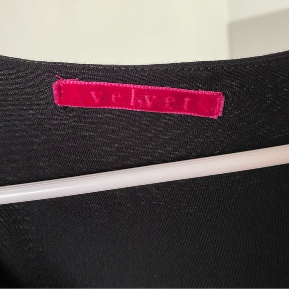 Velvet Brand Little Black Dress Womens Size Small Soft Jersey Knit Cowl Neck - Picture 6 of 9